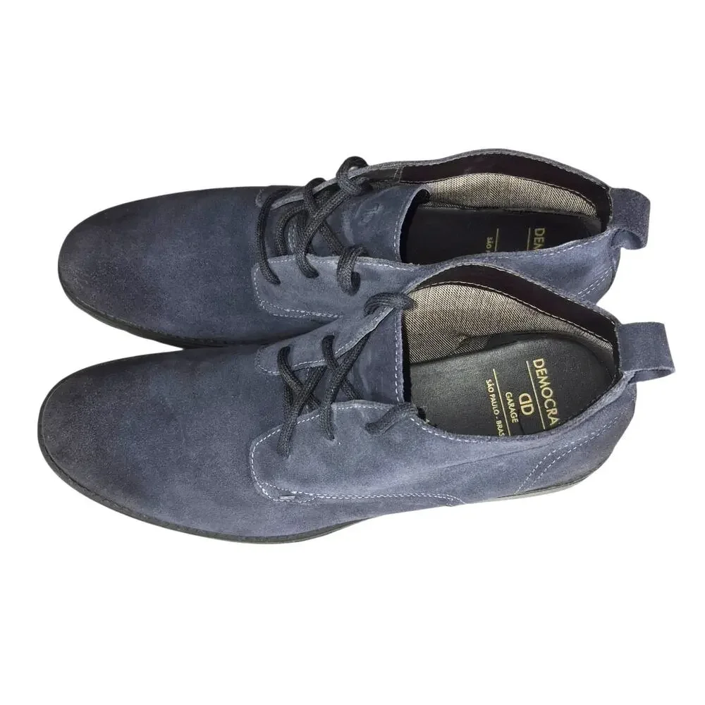 Democrata Garage 'Stroke' Men's Navy Blue Suede Leather Chukka Boots 10